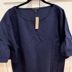 J. Crew Tops - NEW! J.Crew Navy Bell Sleeve Blouse - XL J. Crew Tops - NEW! J.Crew Navy Bell Sleeve Blouse - XL